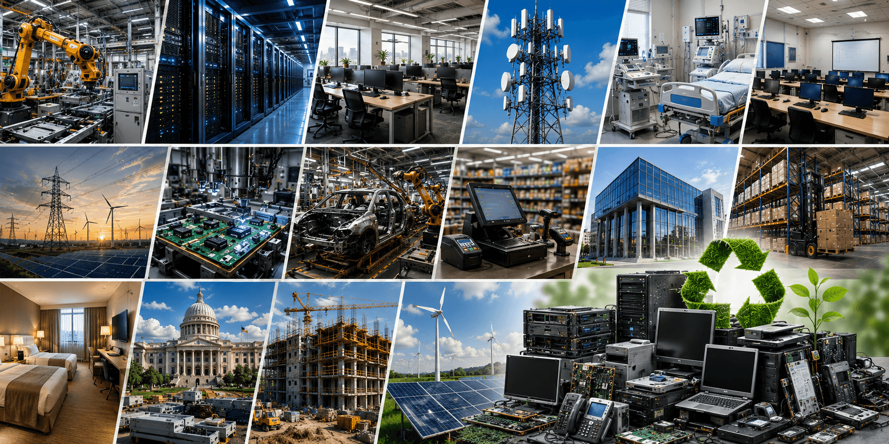 Industrial e-waste and electronic scrap procurement