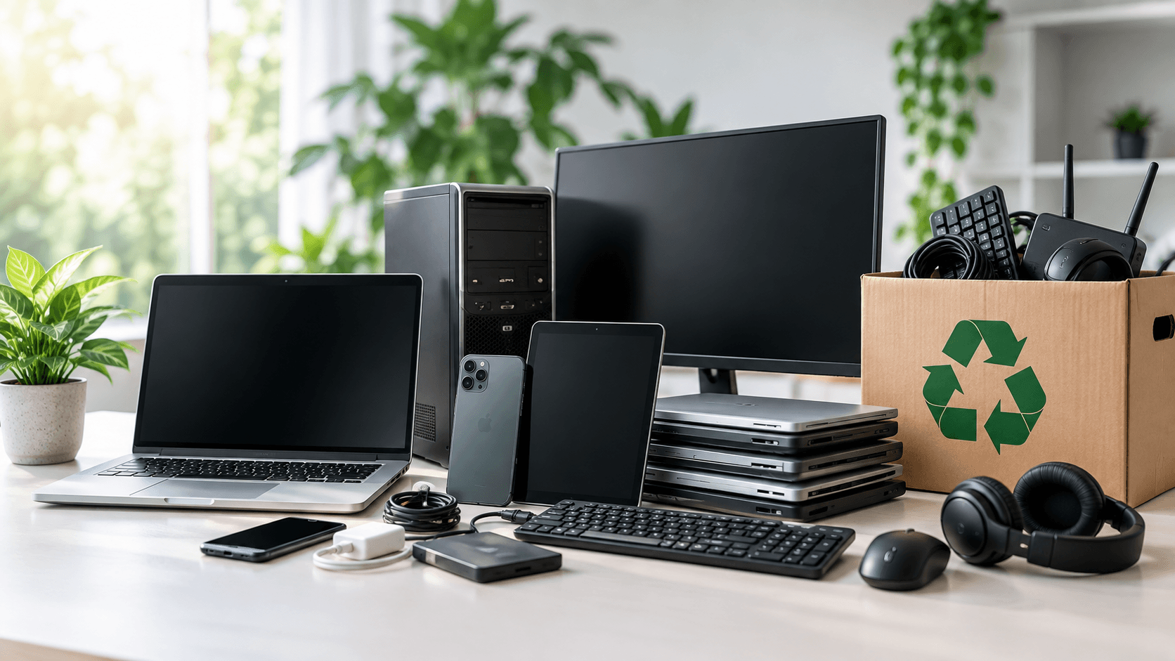 Old electronics prepared for donation and responsible reuse